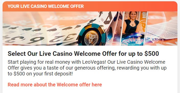 Leovegas Welcome Bonus