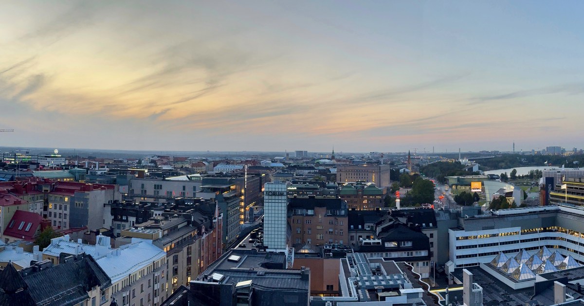 Helsinki city skyline at dusk, capital of Finland, ahead of the country's regulated online casino market launch