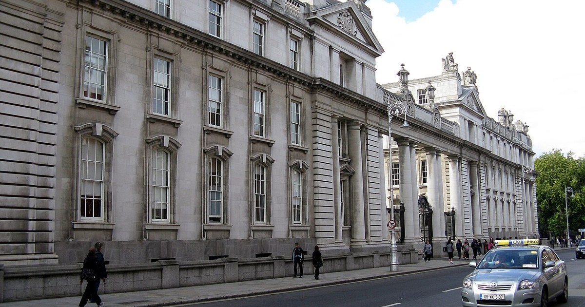 Government Buildings on Merrion Street Upper in Dublin, Ireland