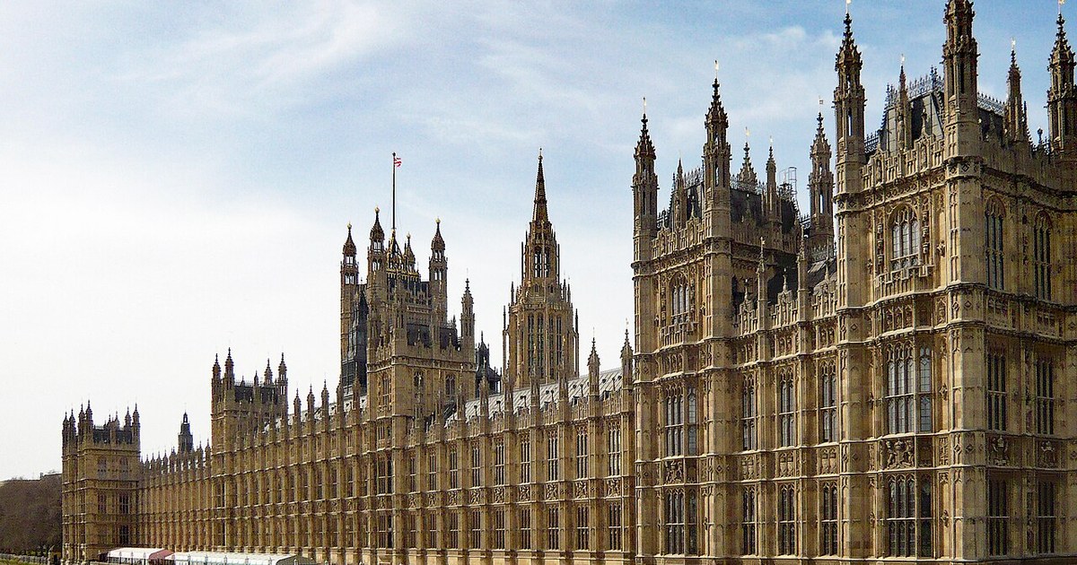 The Palace of Westminster, home of the UK Parliament, in London